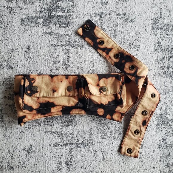 Rabbit and Empee Tie Dye Waist Utility Pocket Belt Length: 43" - Picture 3 of 11